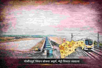 विदर्भातील ११ जिल्हे विकासापासून वंचित असल्याचे दर्शविणारा न्यूज बॅनर