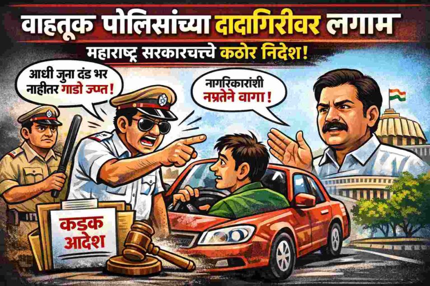महाराष्ट्रात वाहतूक पोलिसांच्या दादागिरीवर लगाम; वाहनचालकांशी नम्रतेने वागण्याचे शासनाचे कडक निर्देश
