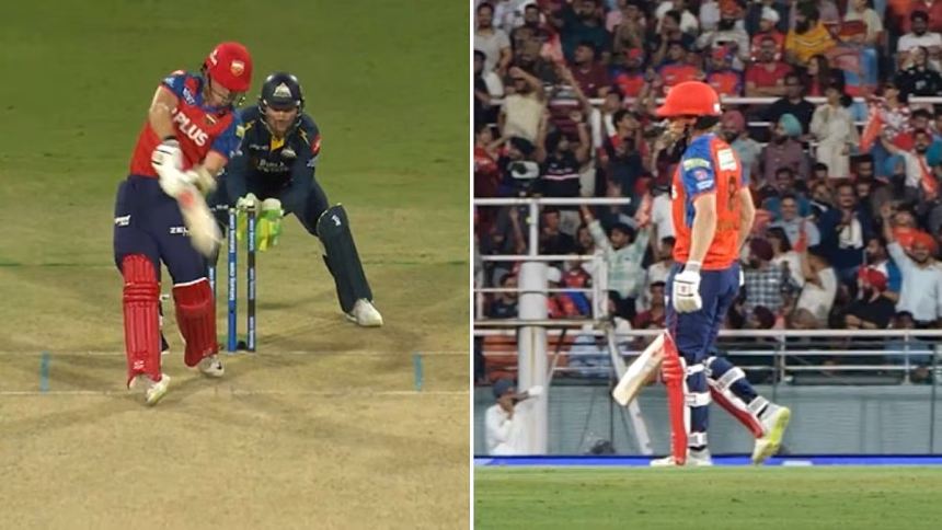 कूपर कोनोली फलंदाजी करताना, जोरदार फटका मारत चेंडू हवेत उंच जाताना दिसत आहे.